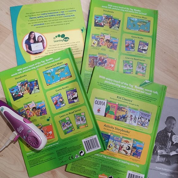 Leapfrog Tag Reader with Pen and 4 Books TESTED Incl Dora and NEMO - Picture 2 of 4